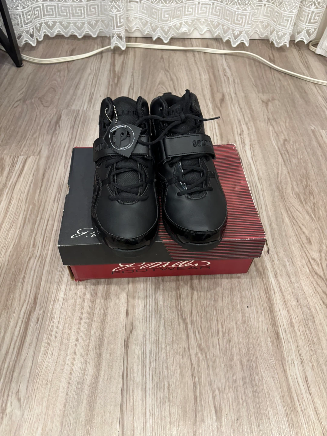 P. Miller "Heart of Soldiers" Black High-Top Sneakers