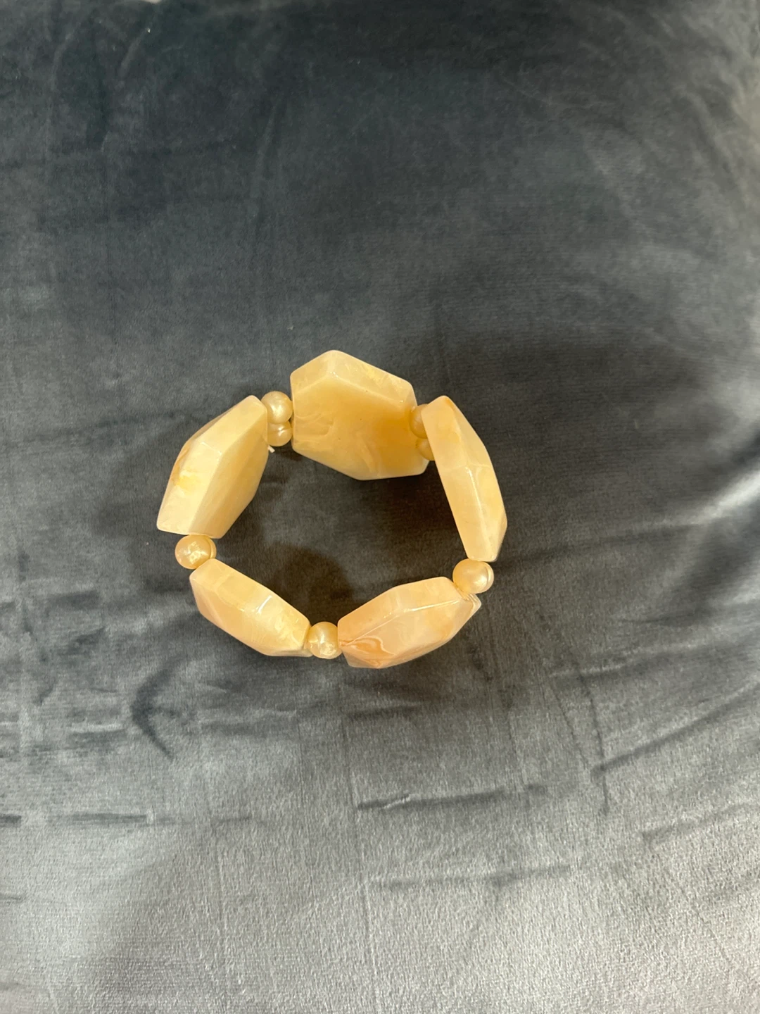 Yellow Beaded Stretch Bracelet - photo 2