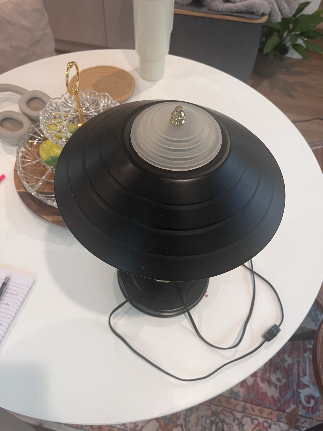Table Lamp, Black and Gold