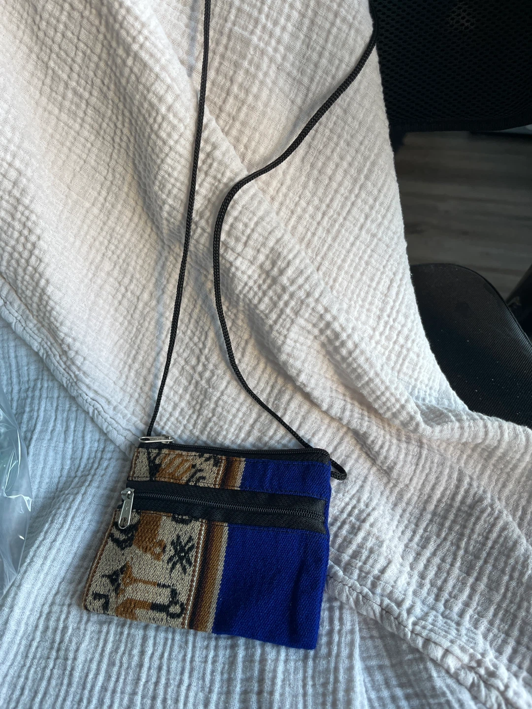 Woven Pouch with Shoulder Strap