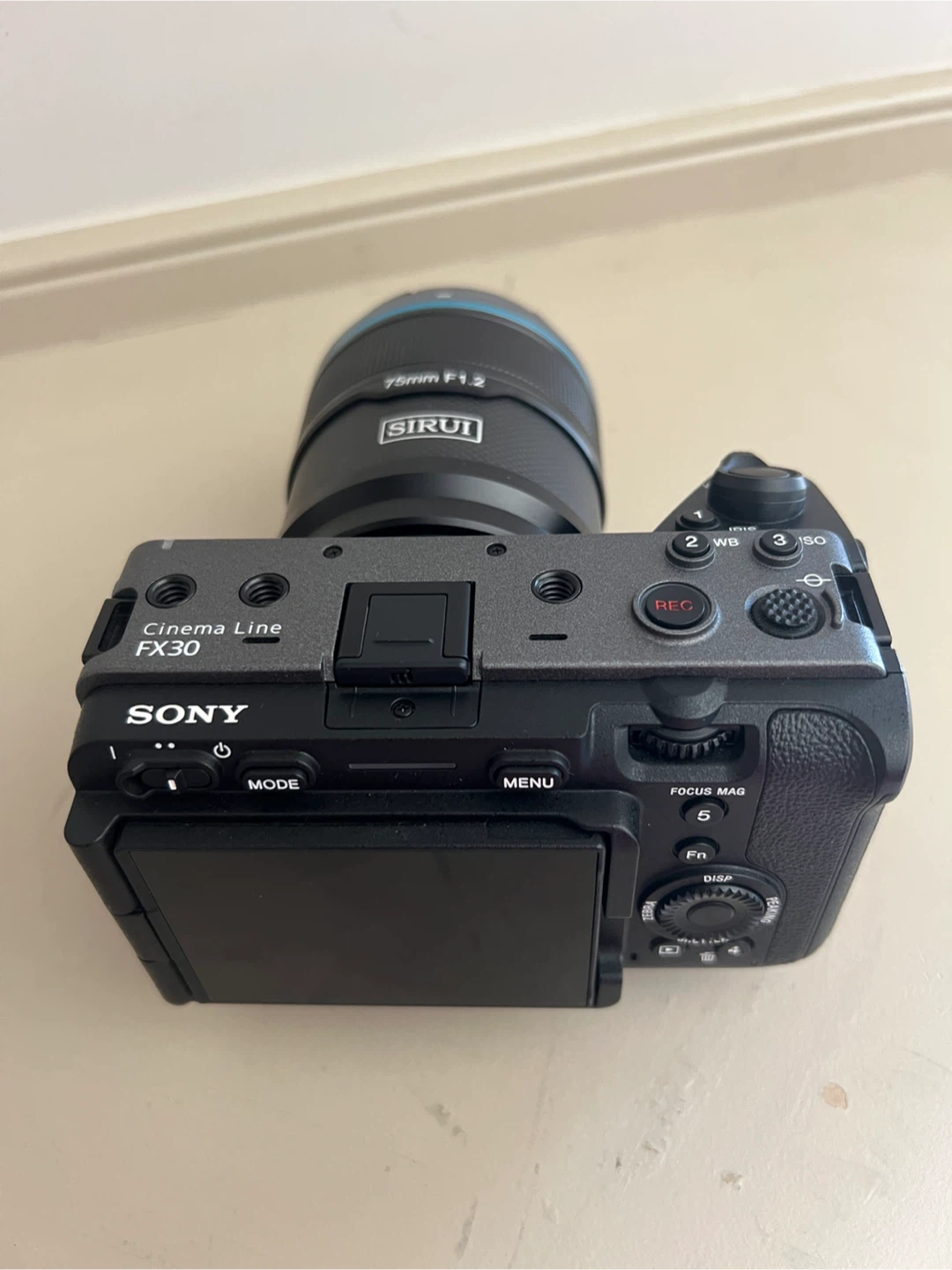 Sony Cinema Line FX30 Camera with Sirui 75mm f/1.2 Lens