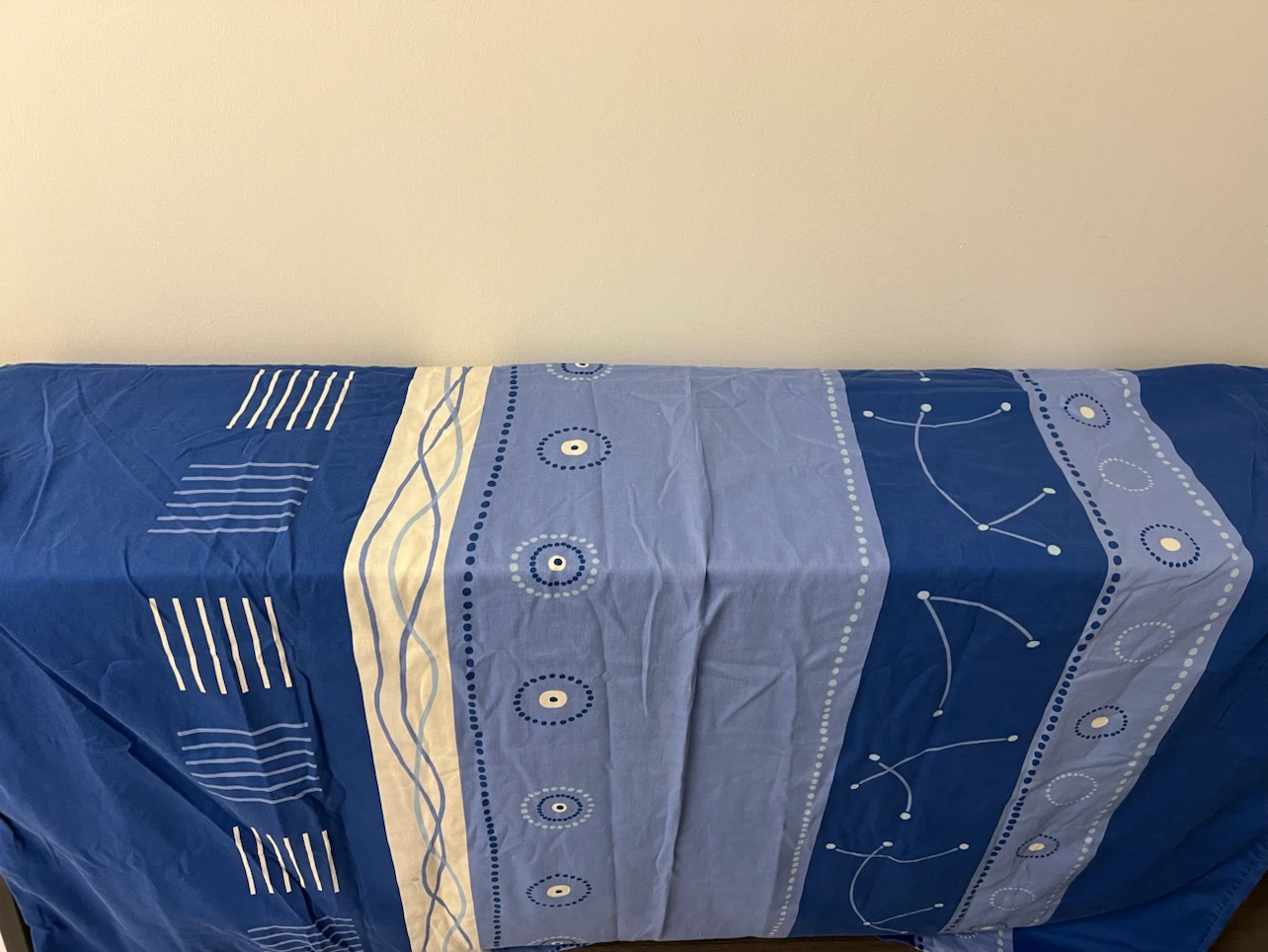 Blue patterned duvet cover with button closure - photo 2