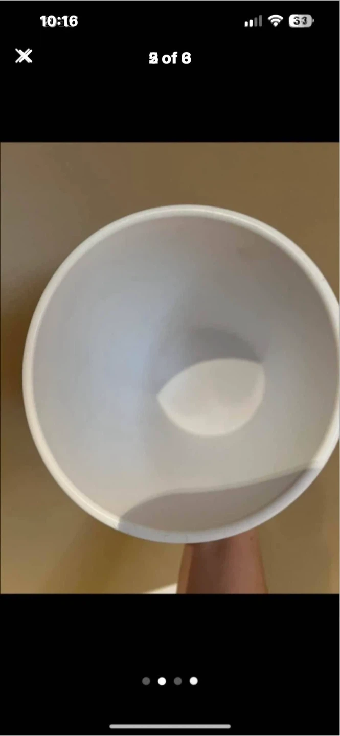 Small white ceramic plant pot - photo 3