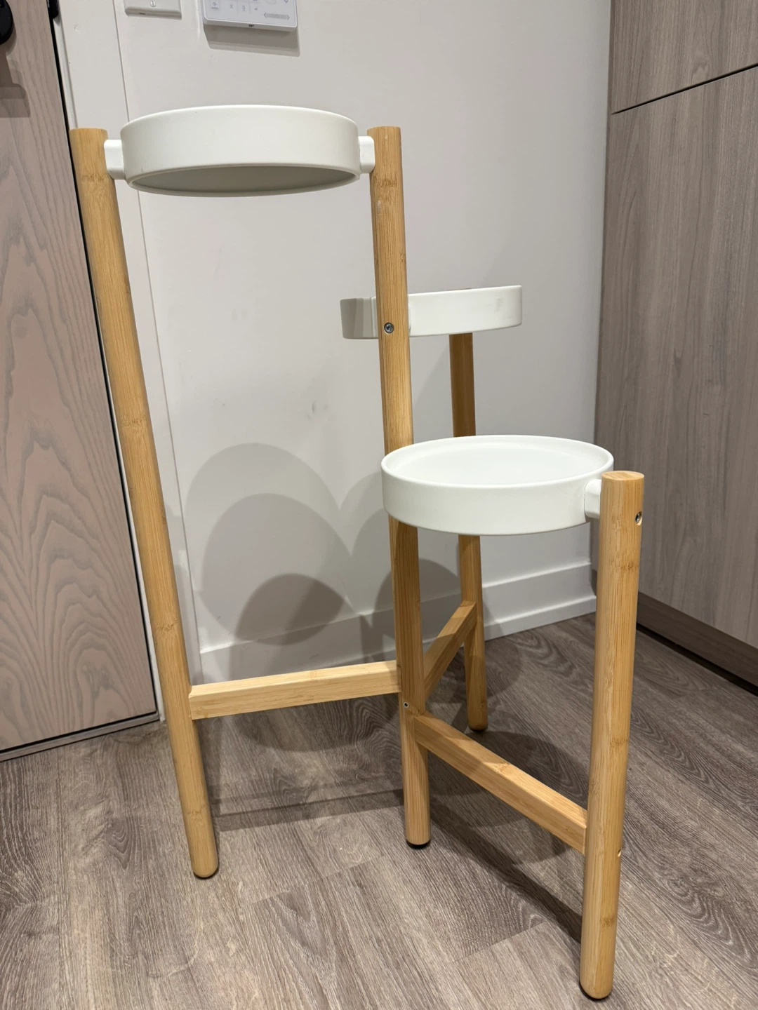IKEA SATSUMAS 3 tier bamboo plant stand - photo 2