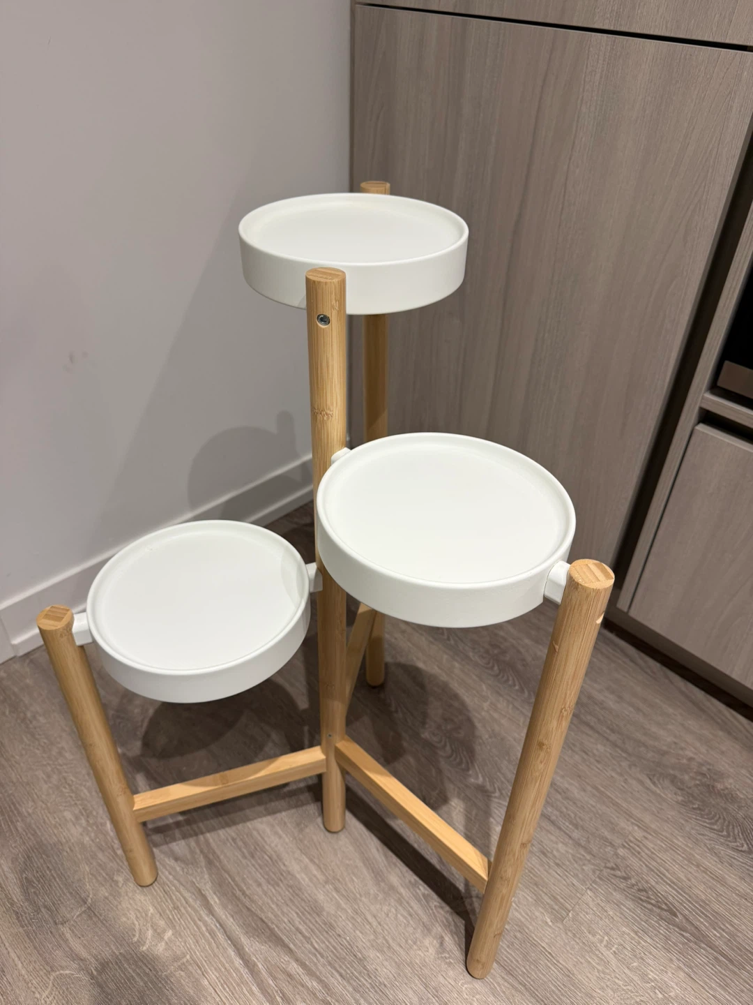 IKEA SATSUMAS 3 tier bamboo plant stand - photo 3