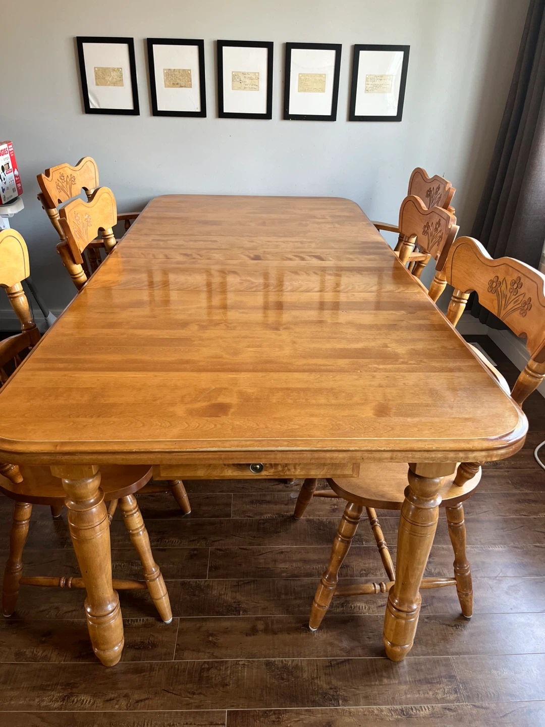 Wooden Dining Table and Chairs Set