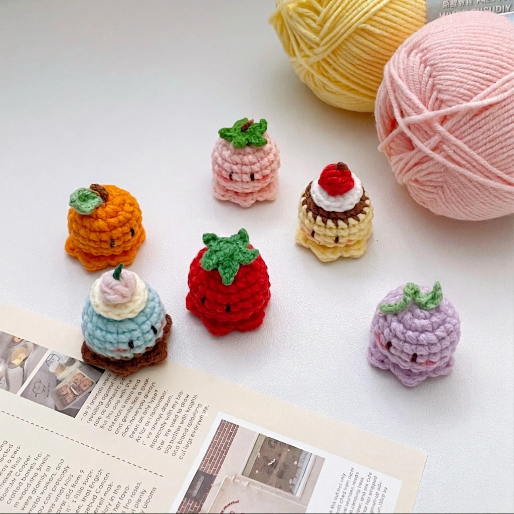 Handmade Crochet Mini Fruit keychain (Customizable)