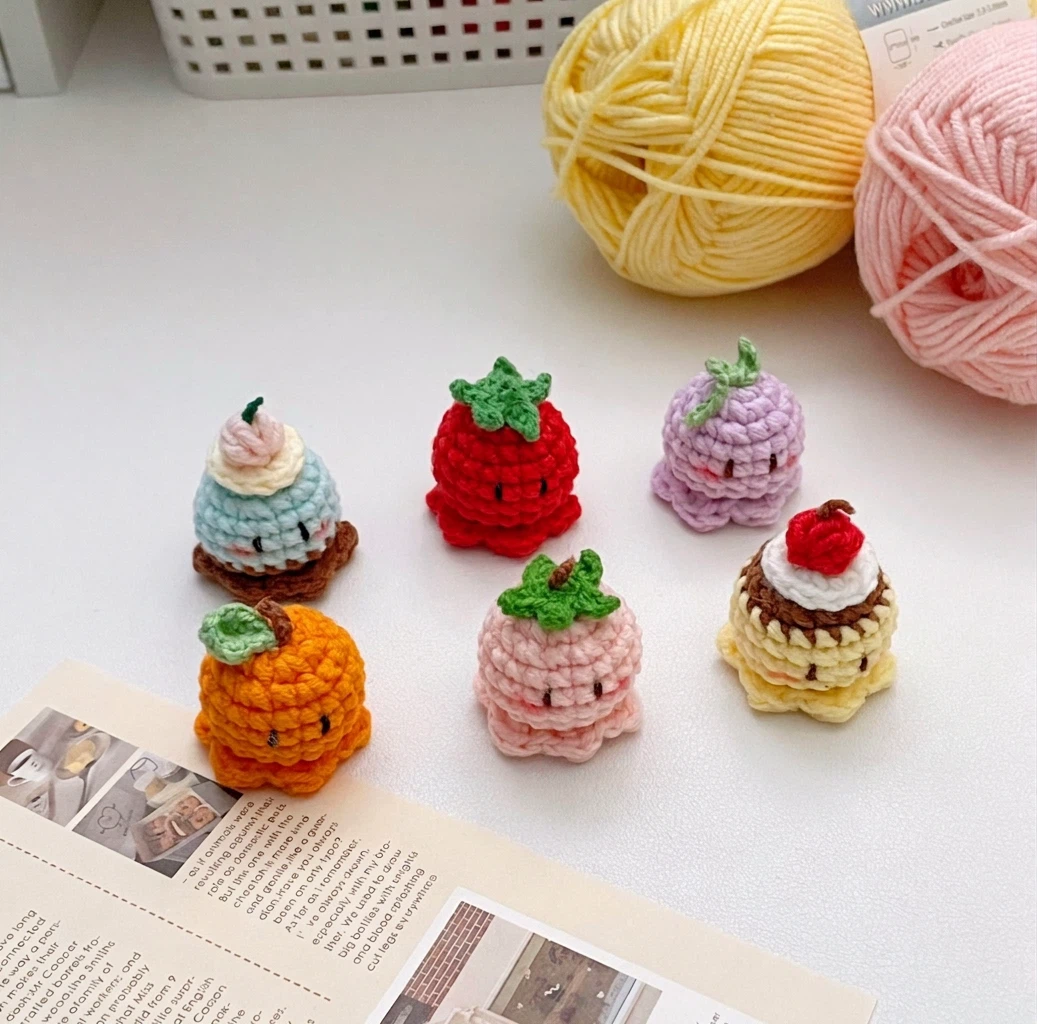 Handmade Crochet Mini Fruit keychain (Customizable) - photo 2