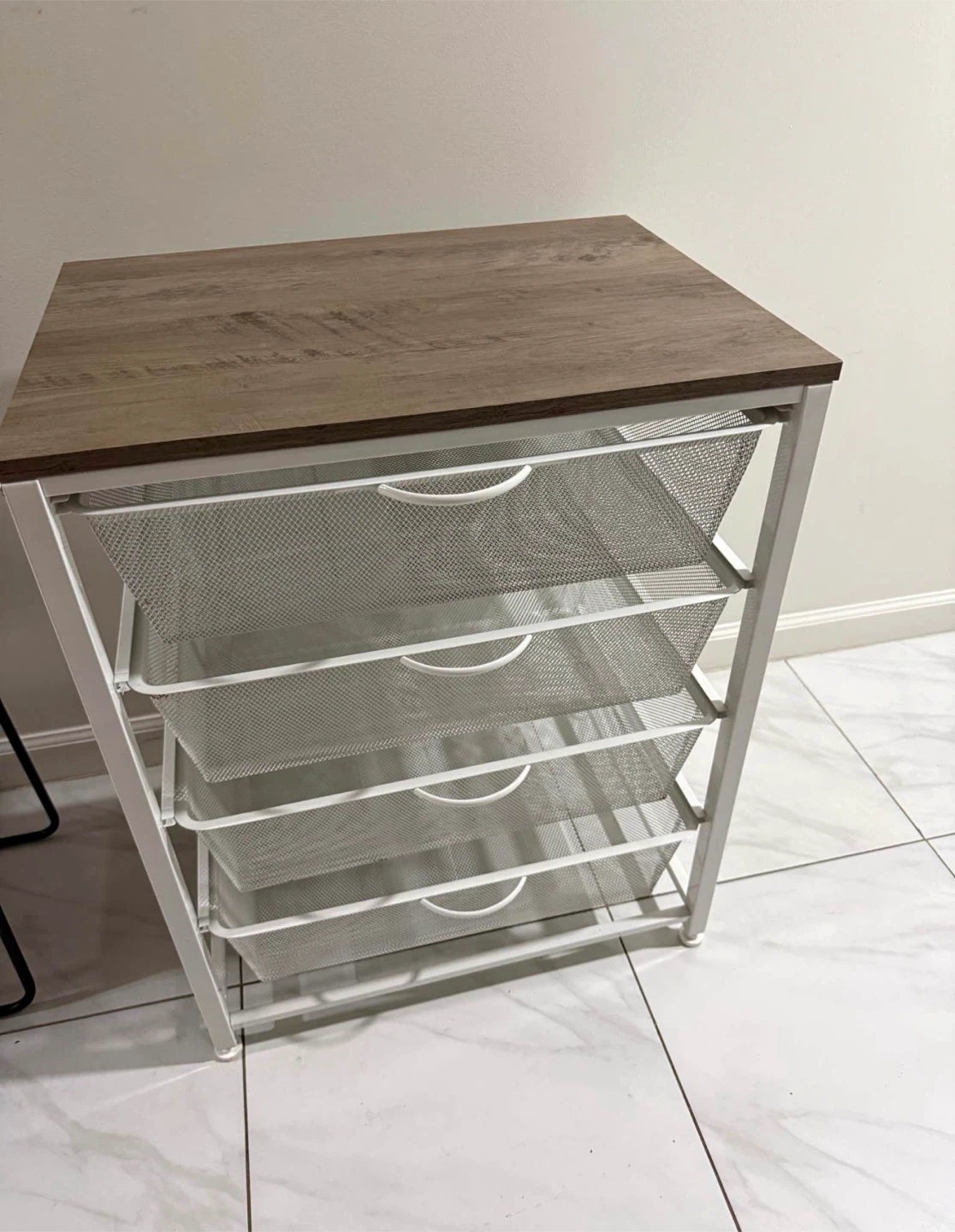 3-Drawer Mesh Storage Cart