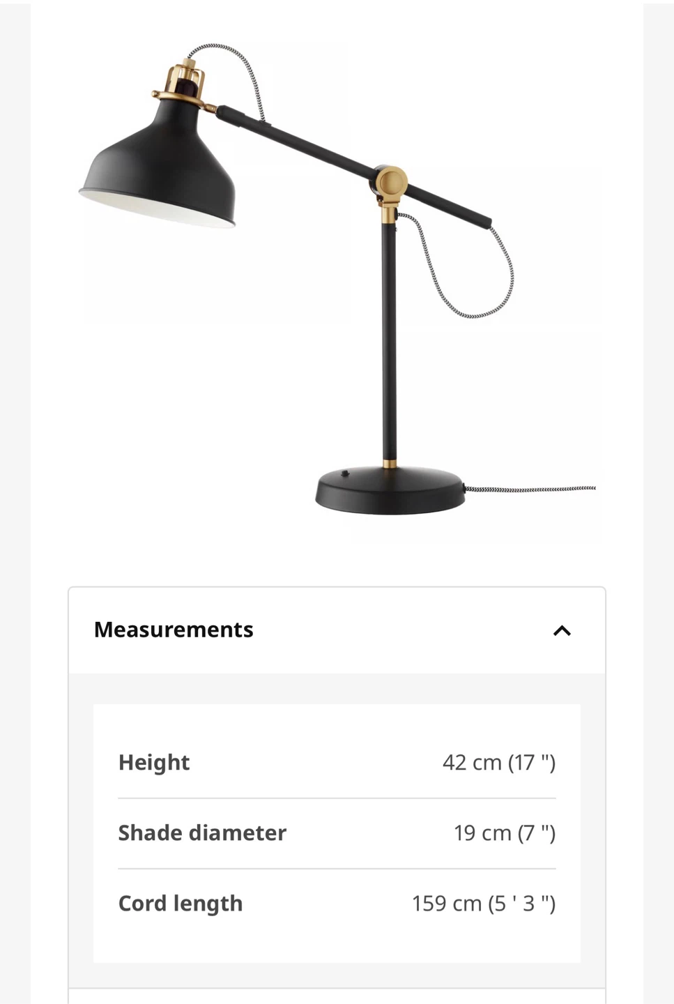 IKEA RANARP Work Lamp in Black - photo 5