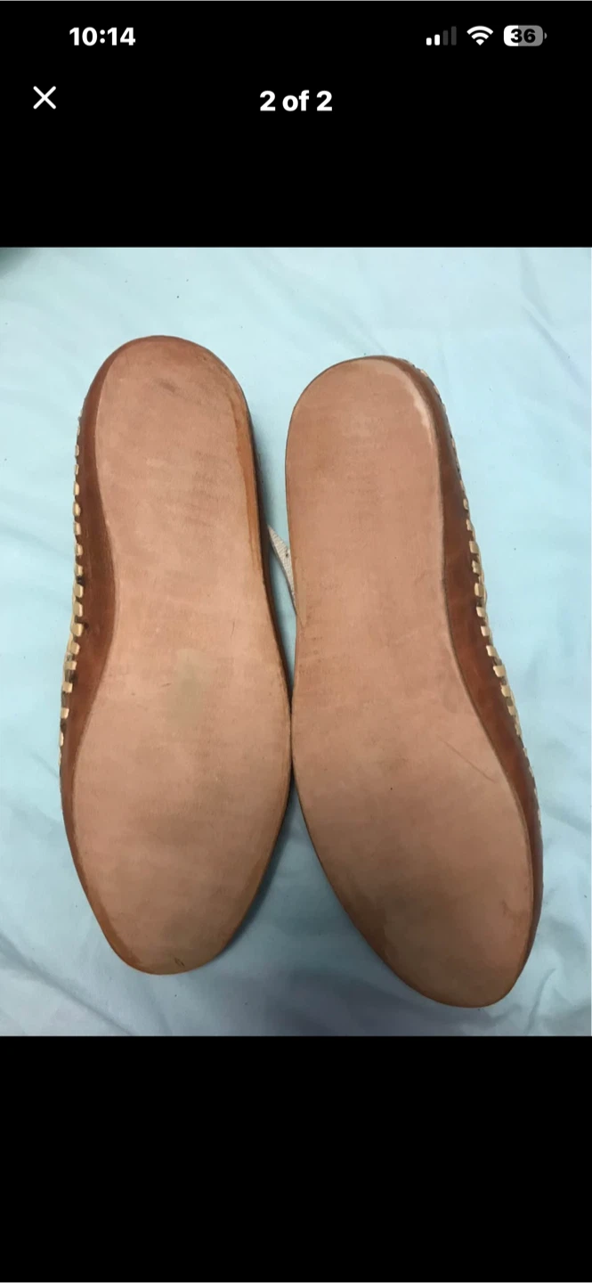 Woven Tan Leather Buckle Shoes - photo 2
