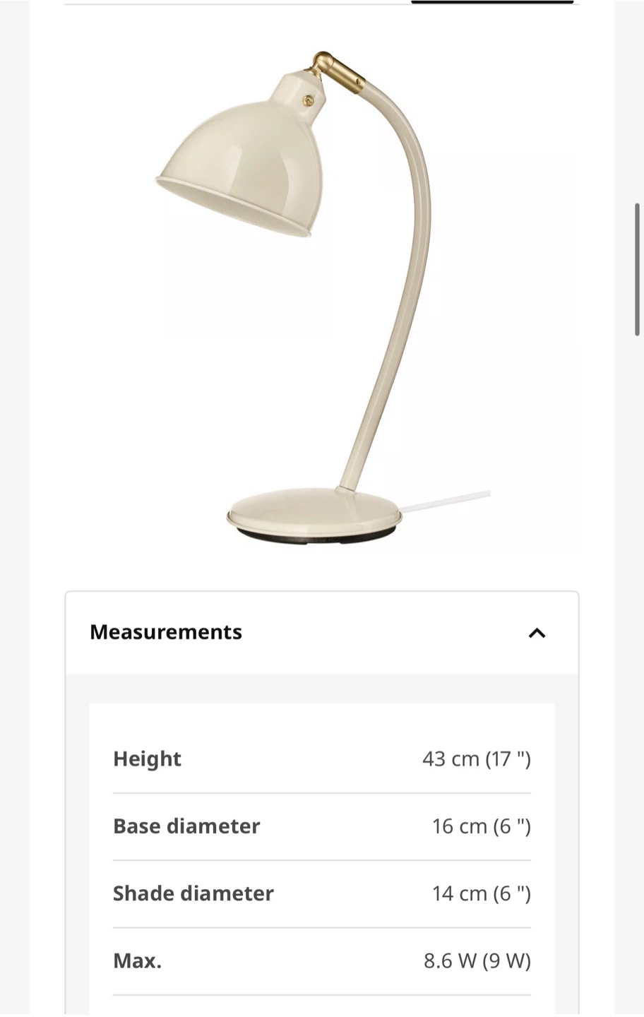 IKEA FORSÅ Work Lamp in Beige - photo 4