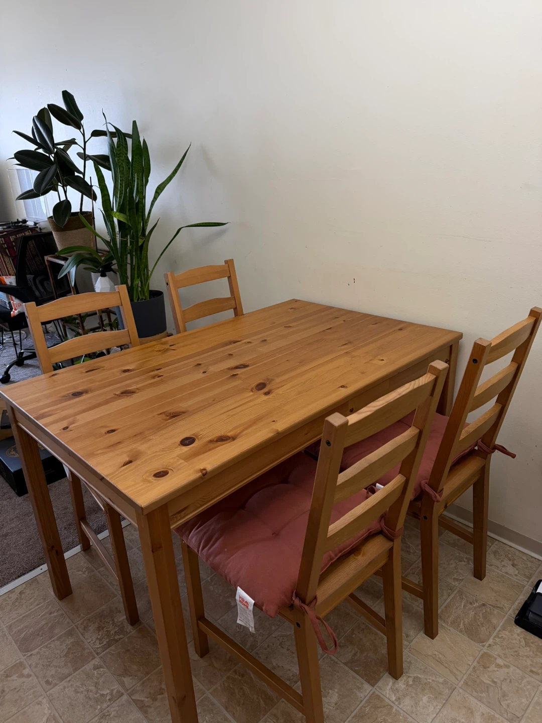 Wooden Dining Table and Chairs