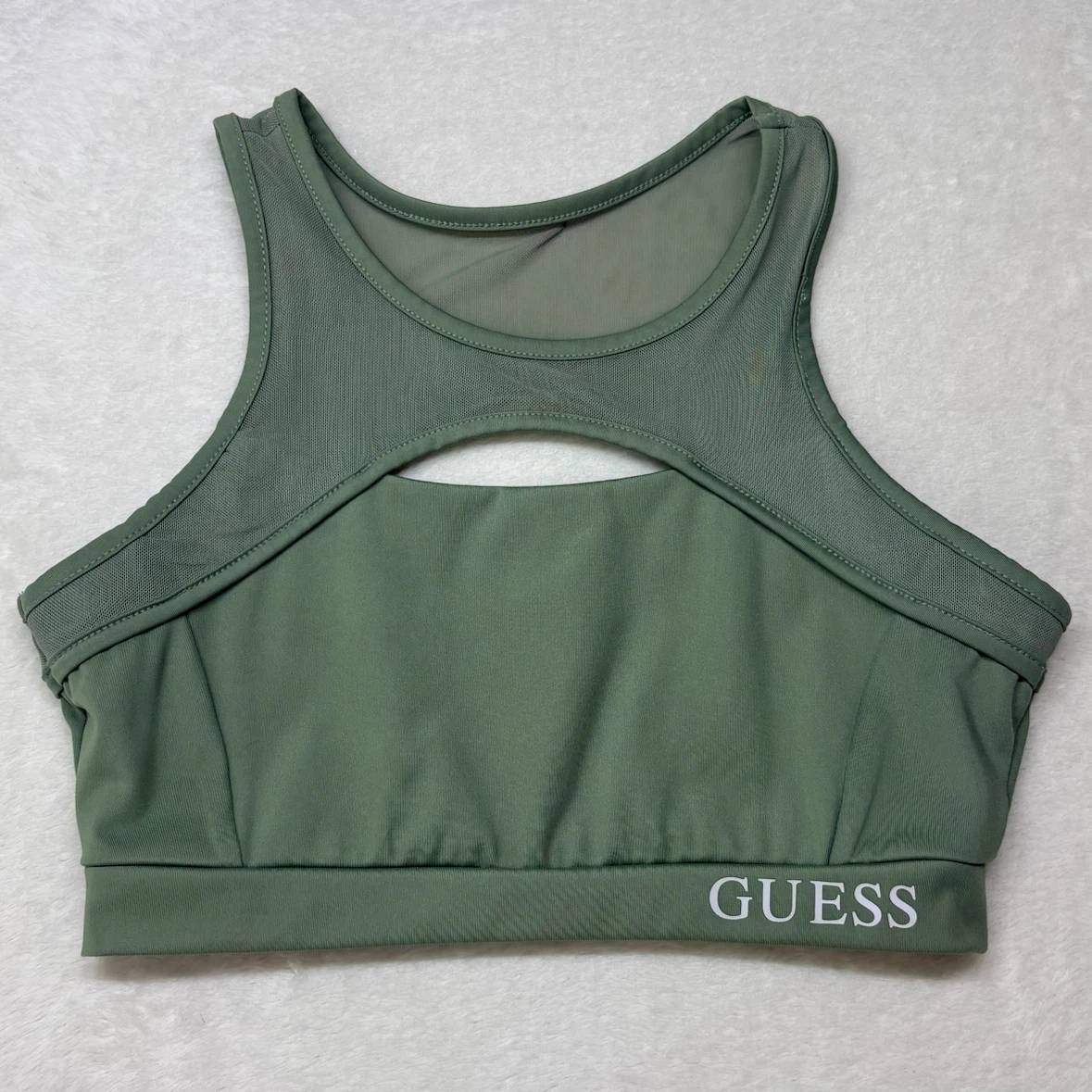 Guess Green Mesh Upper Sports Bra Activewear Size XS Workout - photo 2
