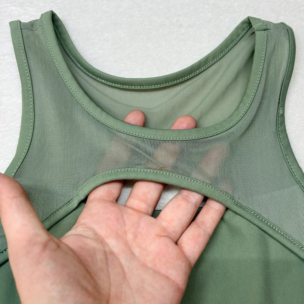 Guess Green Mesh Upper Sports Bra Activewear Size XS Workout - photo 4