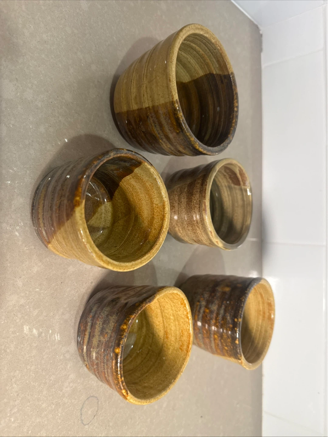 Set of 5 Ceramic Tumblers