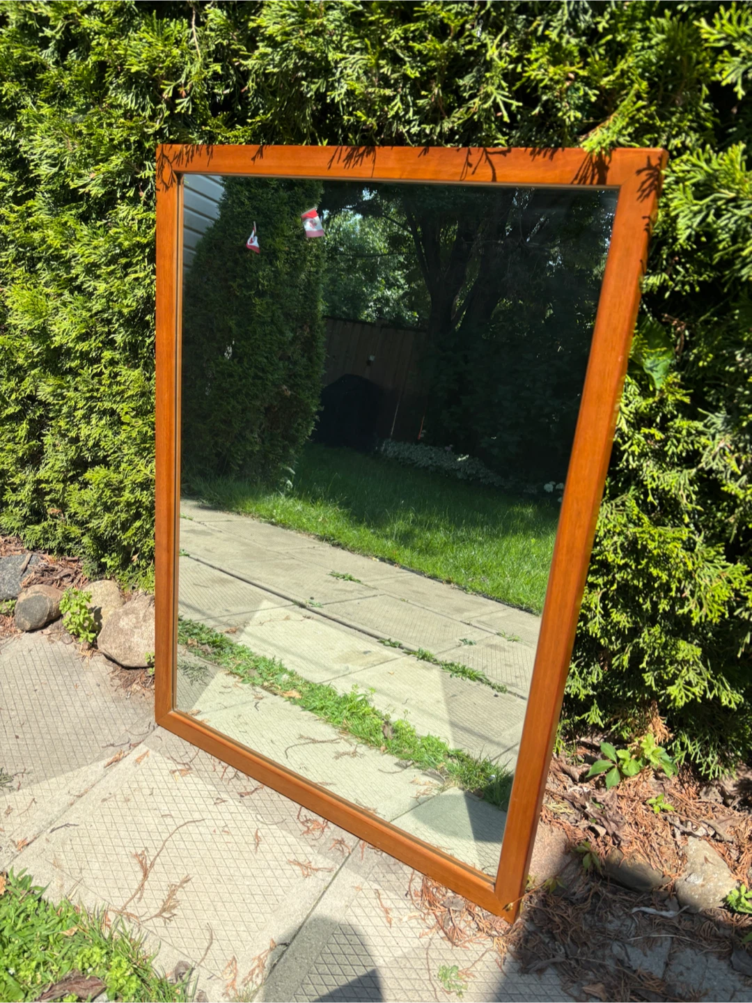 MCM Walnut Mirror