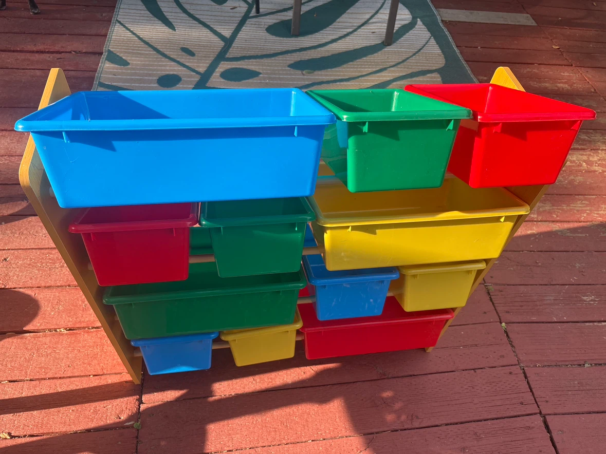 Toy Organizer Shelf with Bins - photo 2