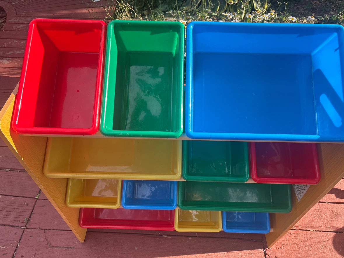 Toy Organizer Shelf with Bins - photo 3