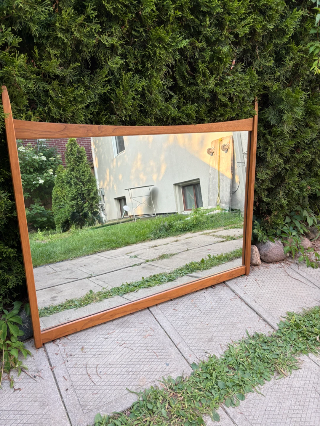 MCM Walnut Mirror