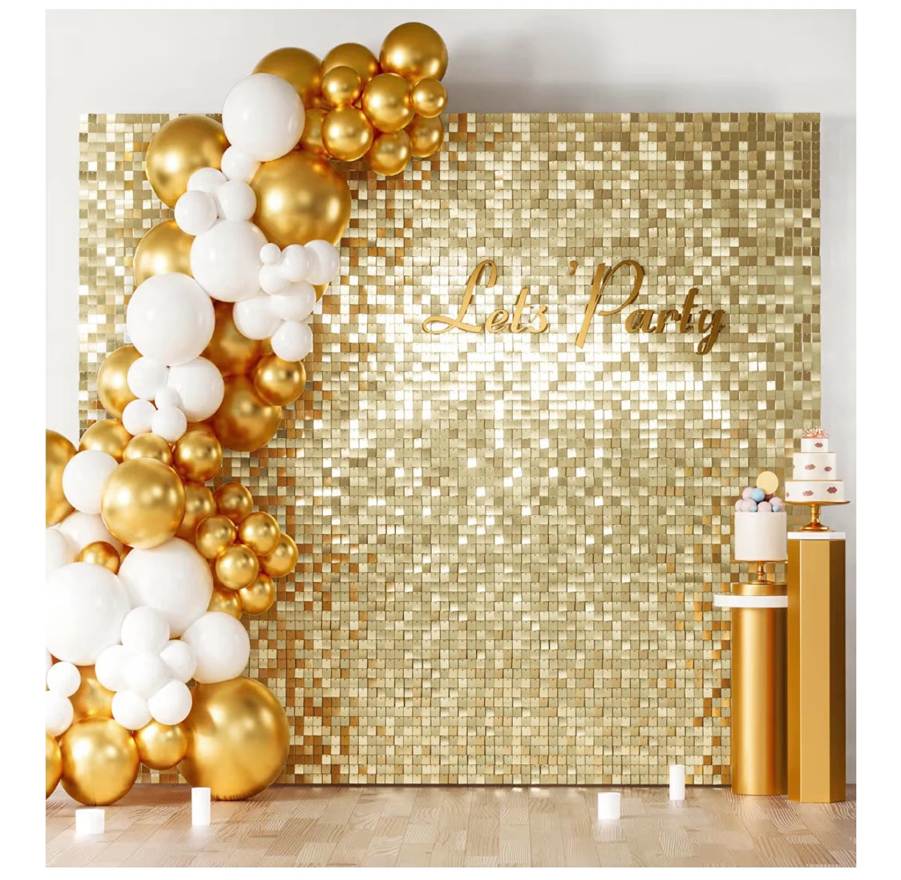 23 pcs Gold Sequin Backdrop - photo 4