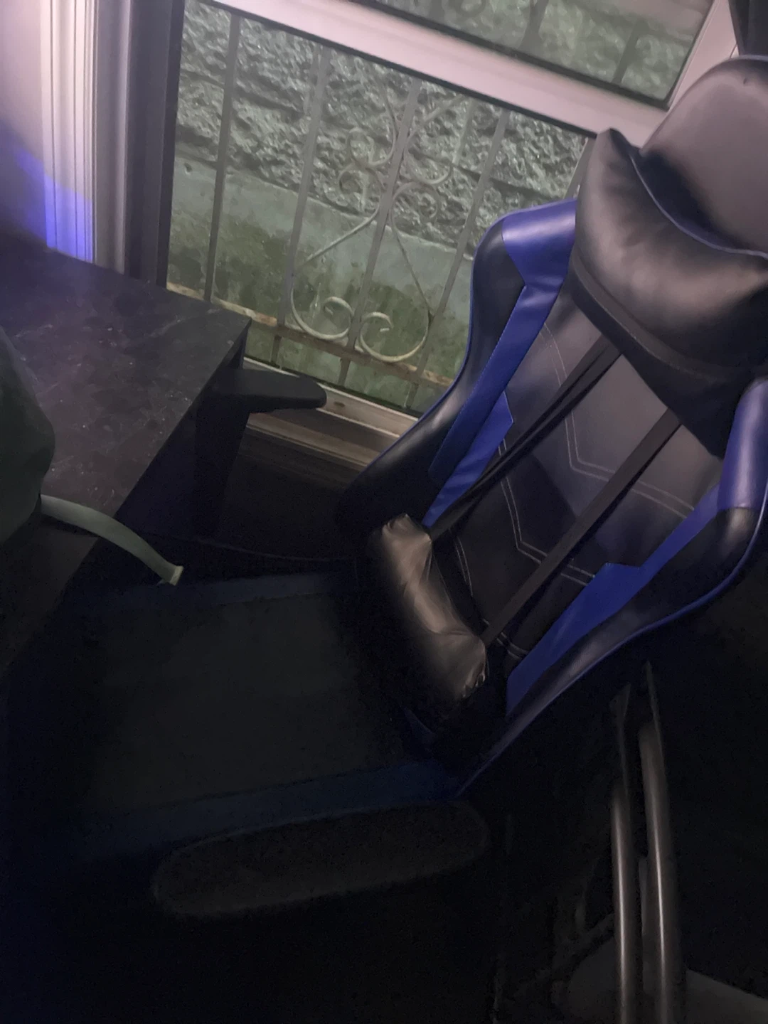 Blue and Black Gaming Chair
