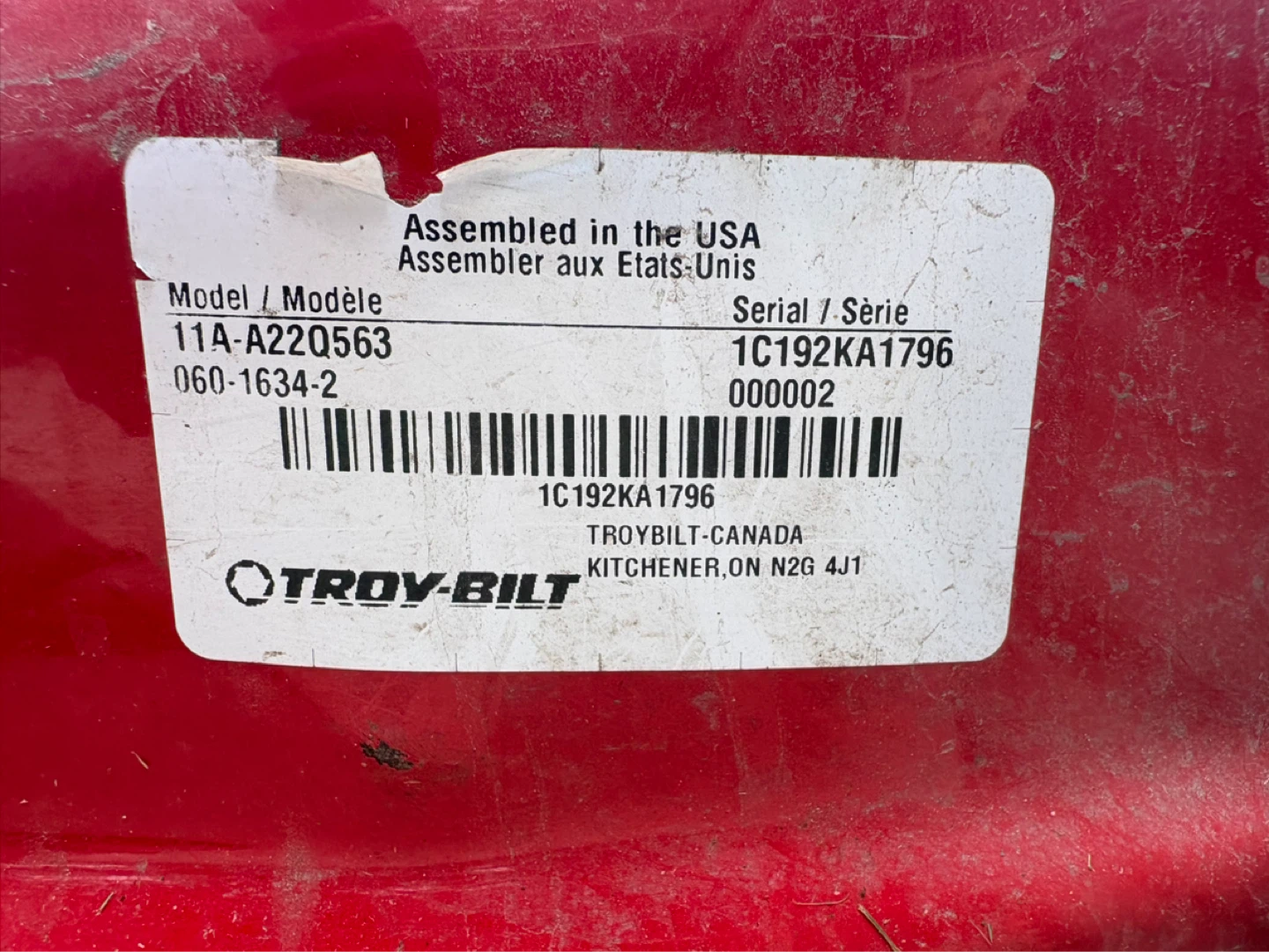 Troy-Bilt Push Mower with Honda Engine