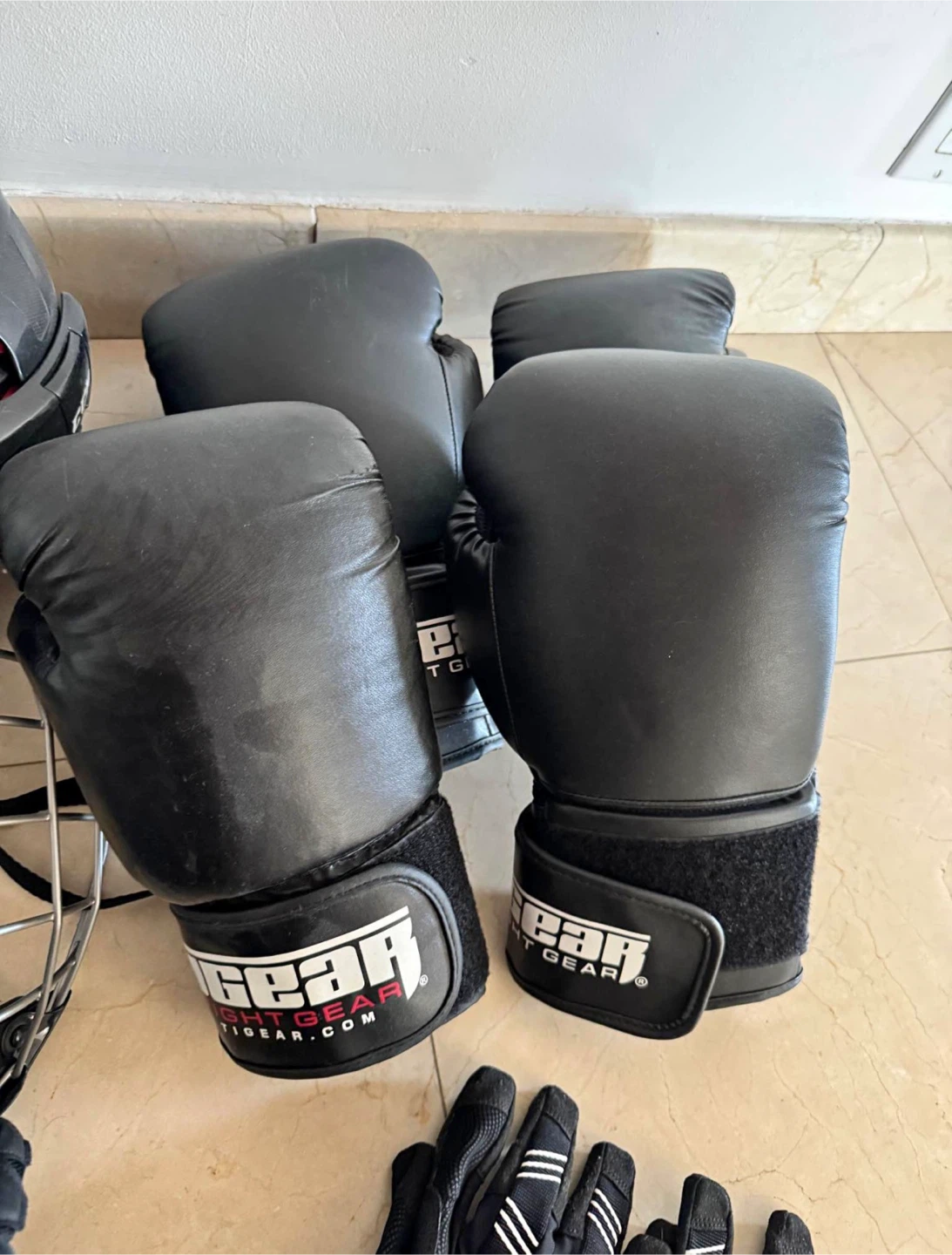 Black Fight Gear Boxing Gloves