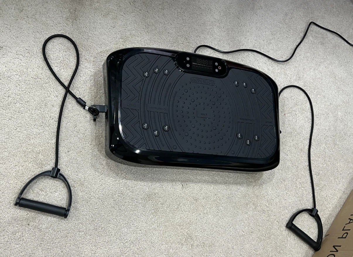 Multi-Functional Upgrade Vibration Plate with Resistance Bands