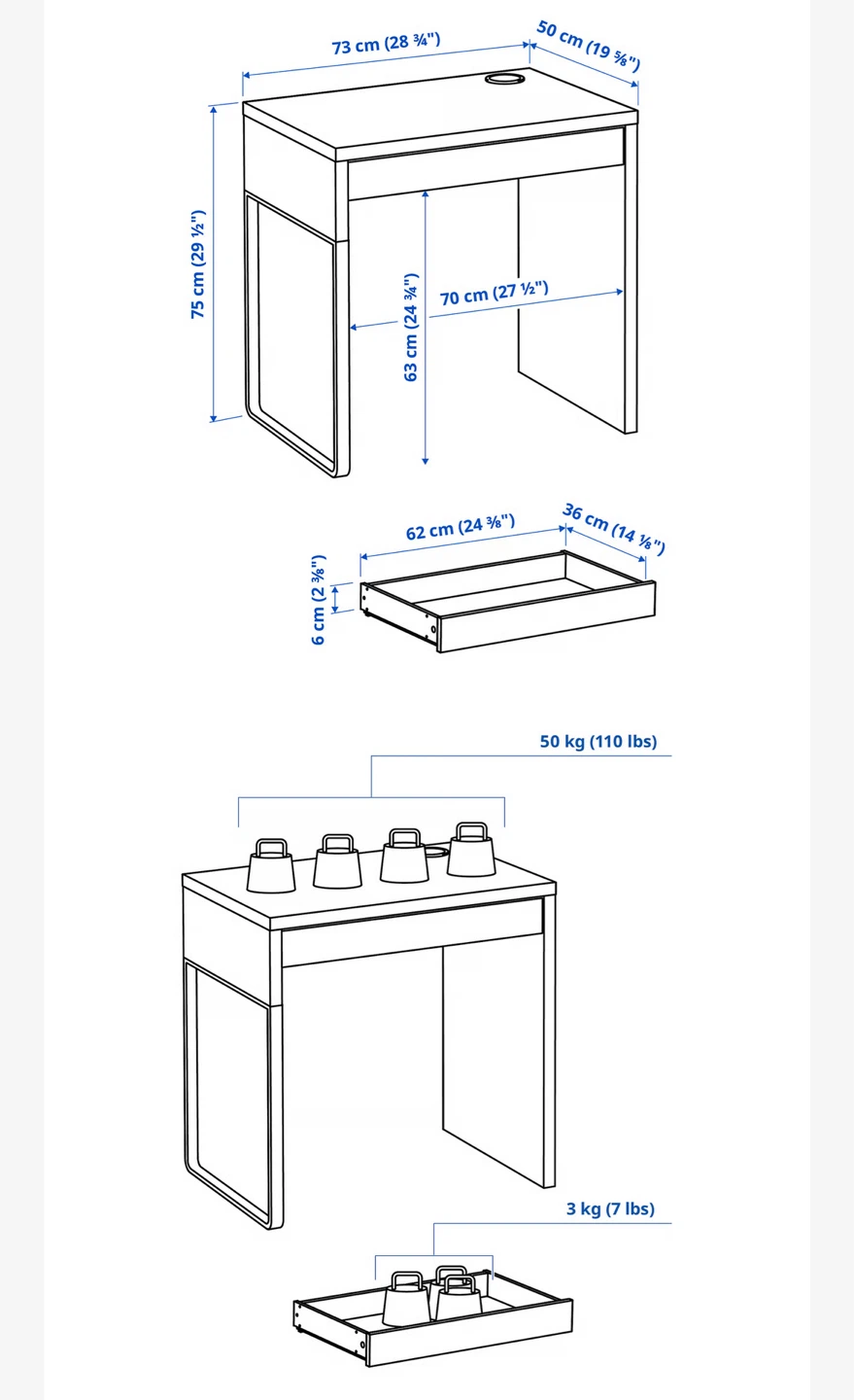 IKEA MICKE Desk - White - photo 2