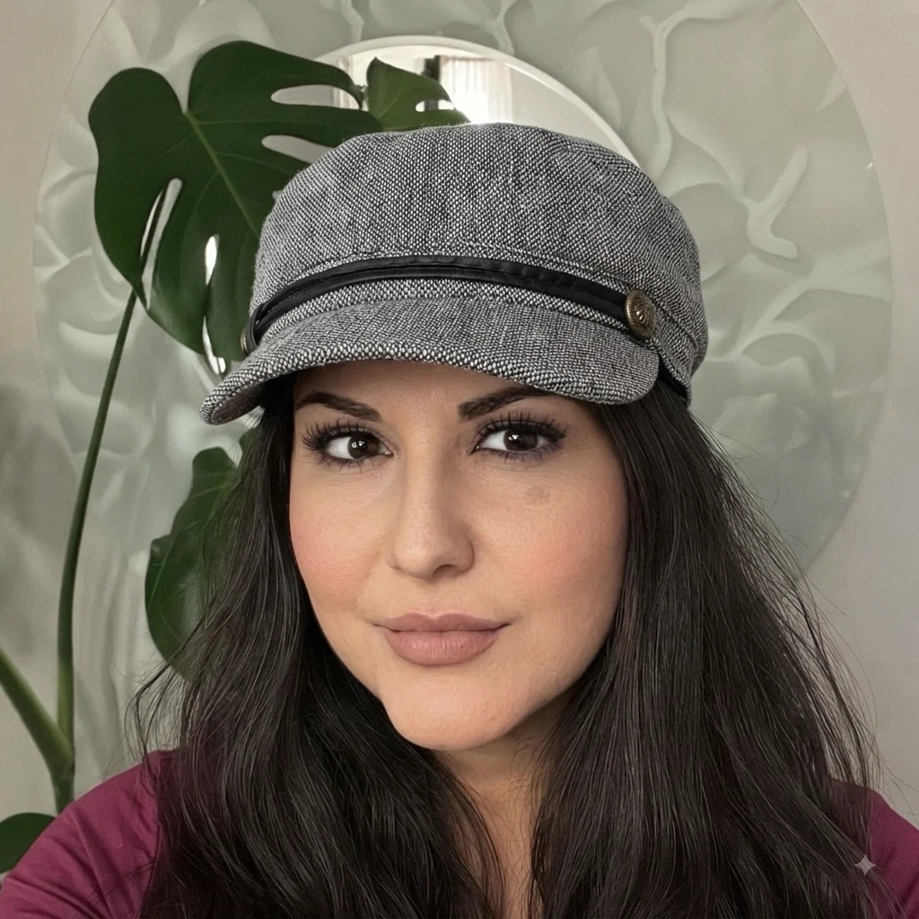 Ardene Grey Tweed Wool Blend Newsboy Cap Baker Boy Hat Fall