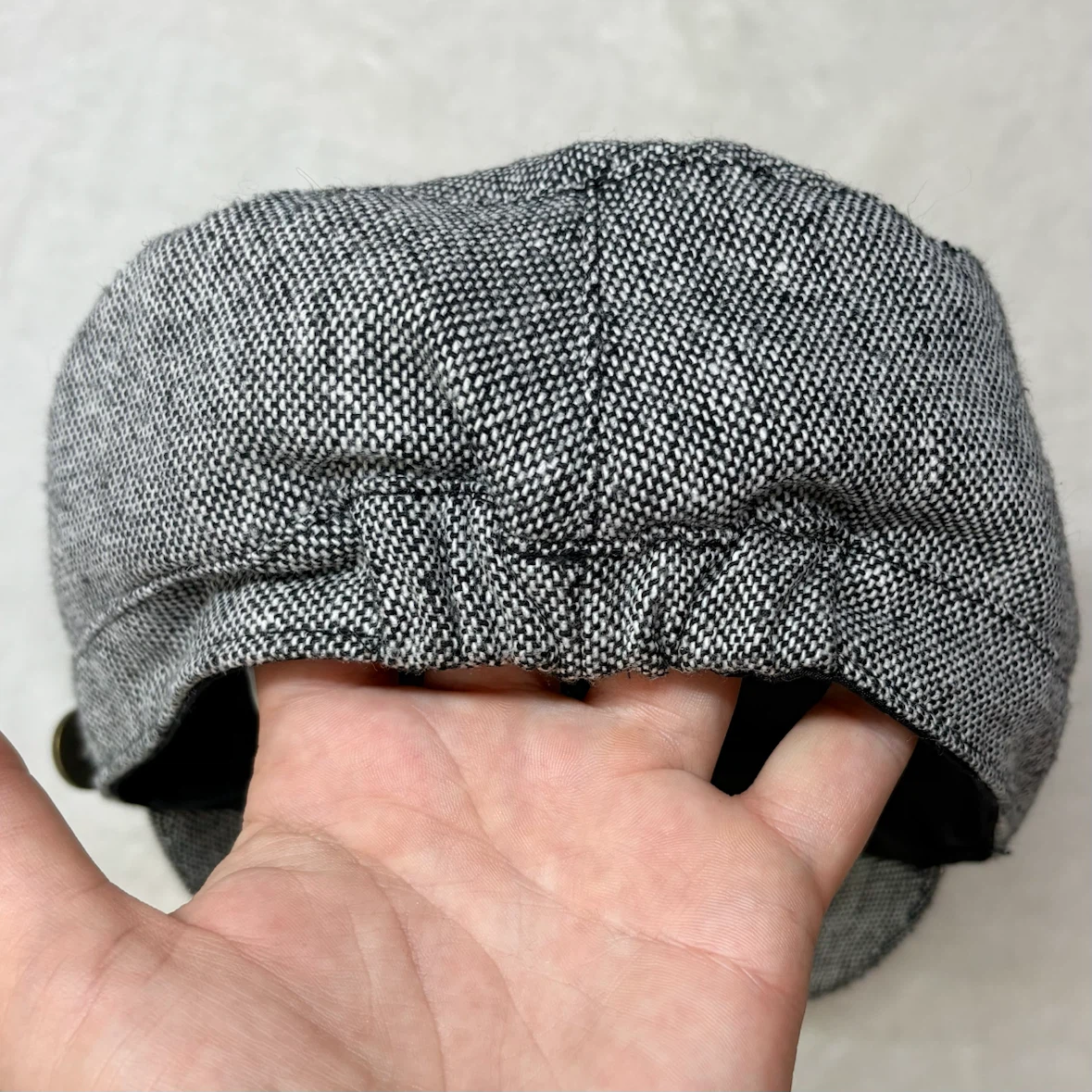 Ardene Grey Tweed Wool Blend Newsboy Cap Baker Boy Hat Fall - photo 5