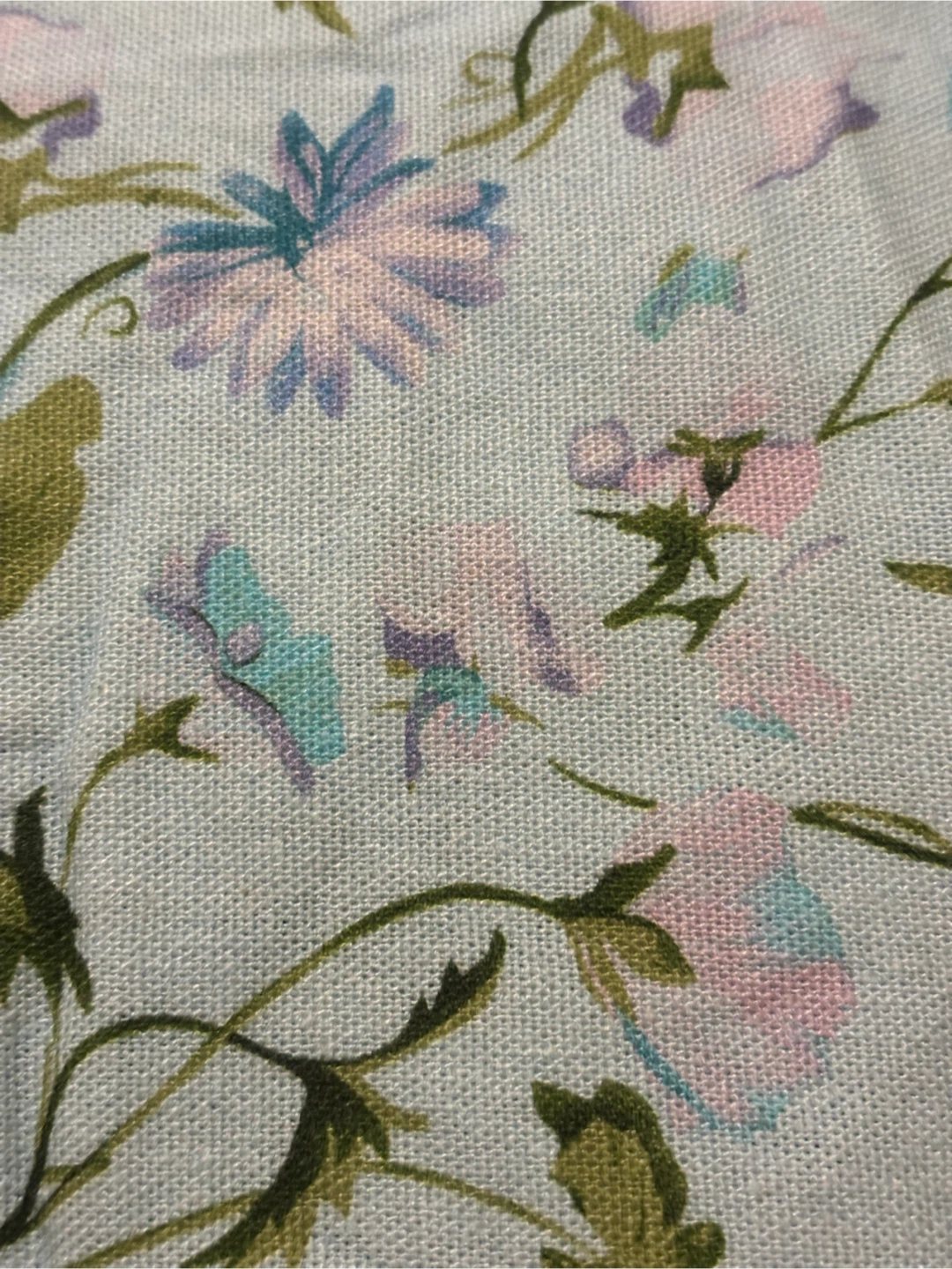 Light Blue Floral  linen - photo 2