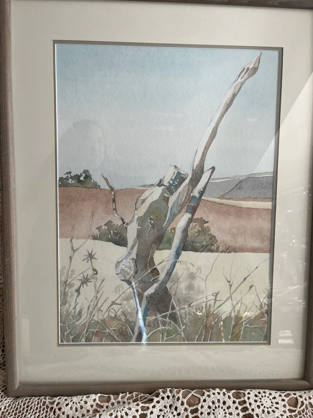 Art- Original Art- Watercolor by Cyn, framed to 22”x27”