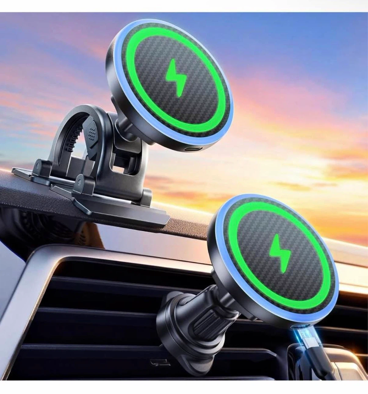 2-in-1 Upgraded MagSafe Car Mount Charger