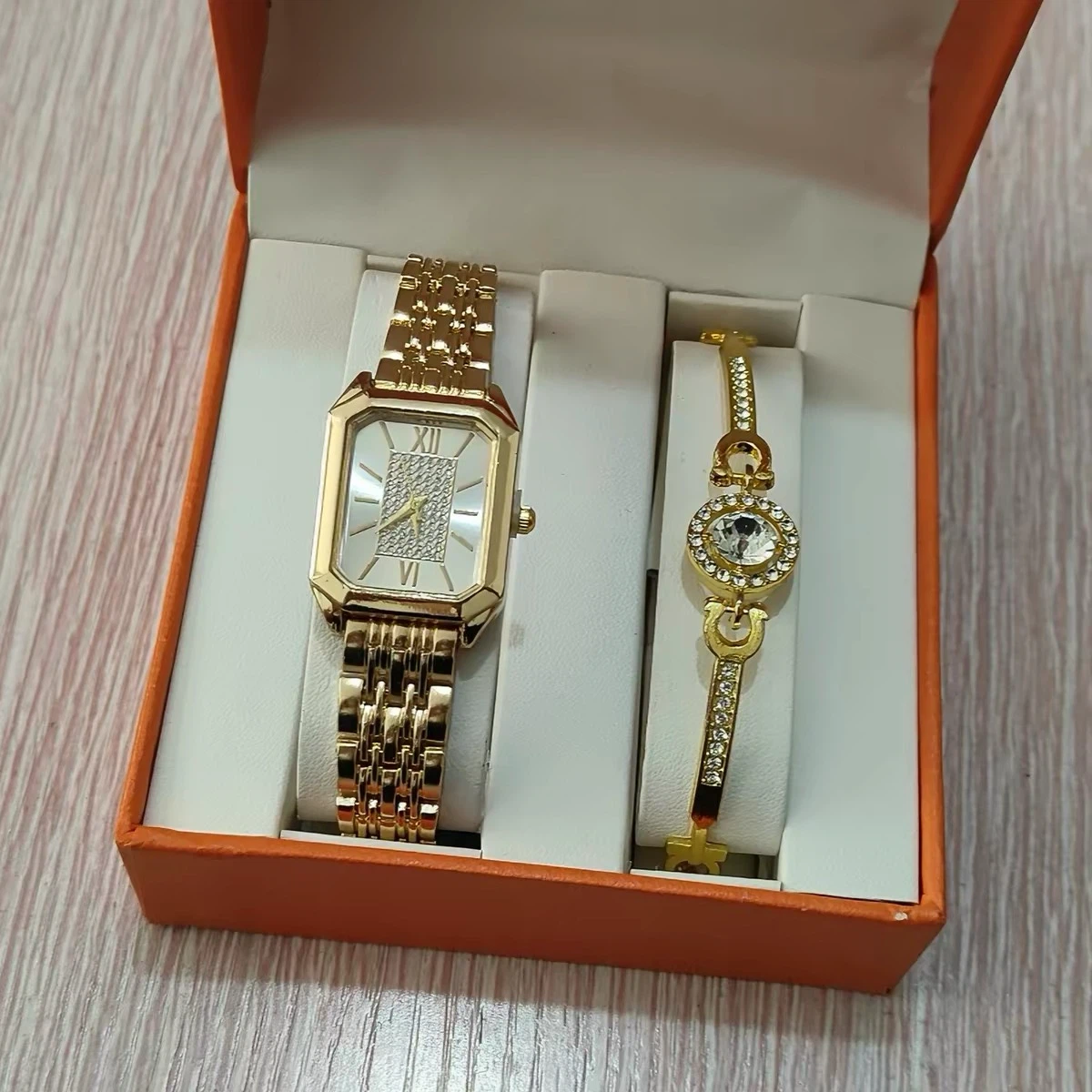 Gold Tone Watch and Bracelet Set - photo 3