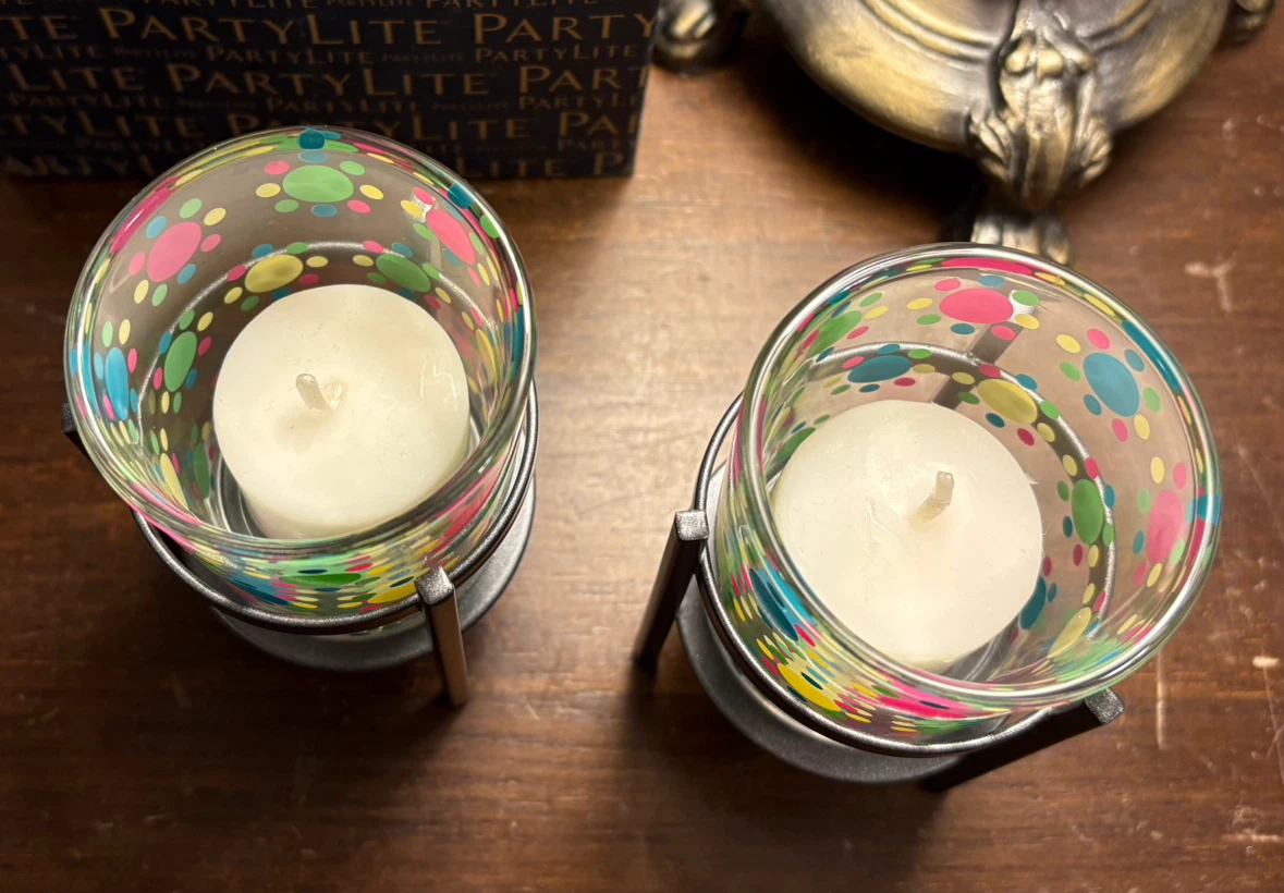 ✨✨PartyLite Blooming Dots Votive Holder Pair - photo 2