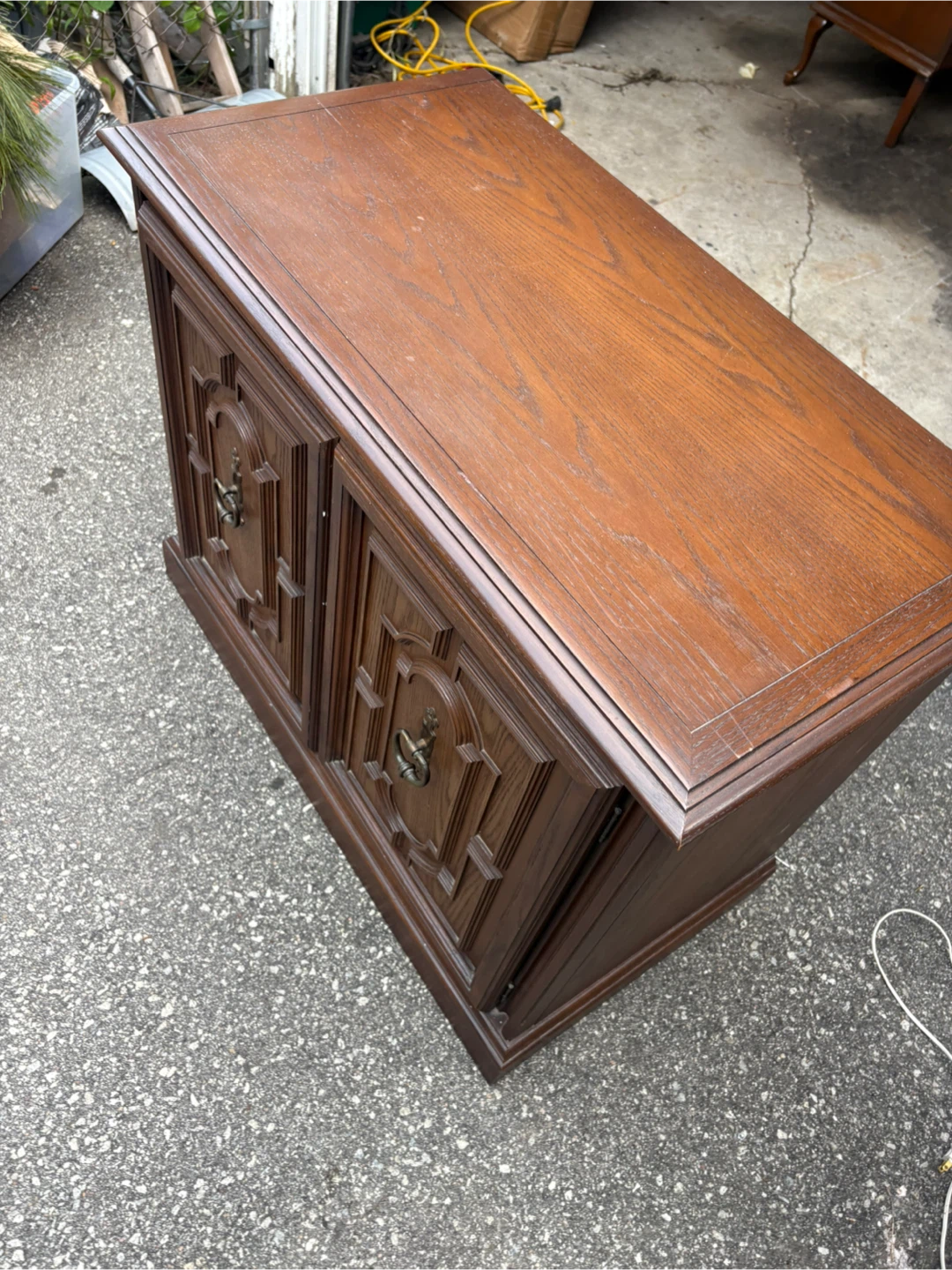 Free delivery used Wooden Cabinet with Double Doors - photo 4