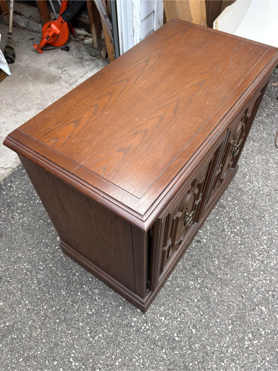 Free delivery used Wooden Cabinet with Double Doors - photo 5