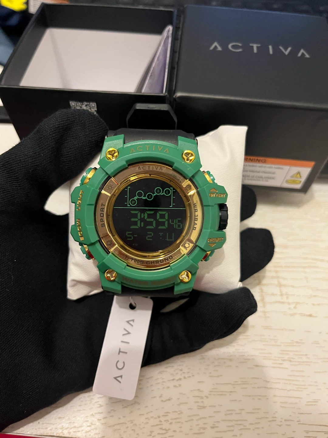 Activa X Invicta Summit 50mm Green Gold Digital Watch