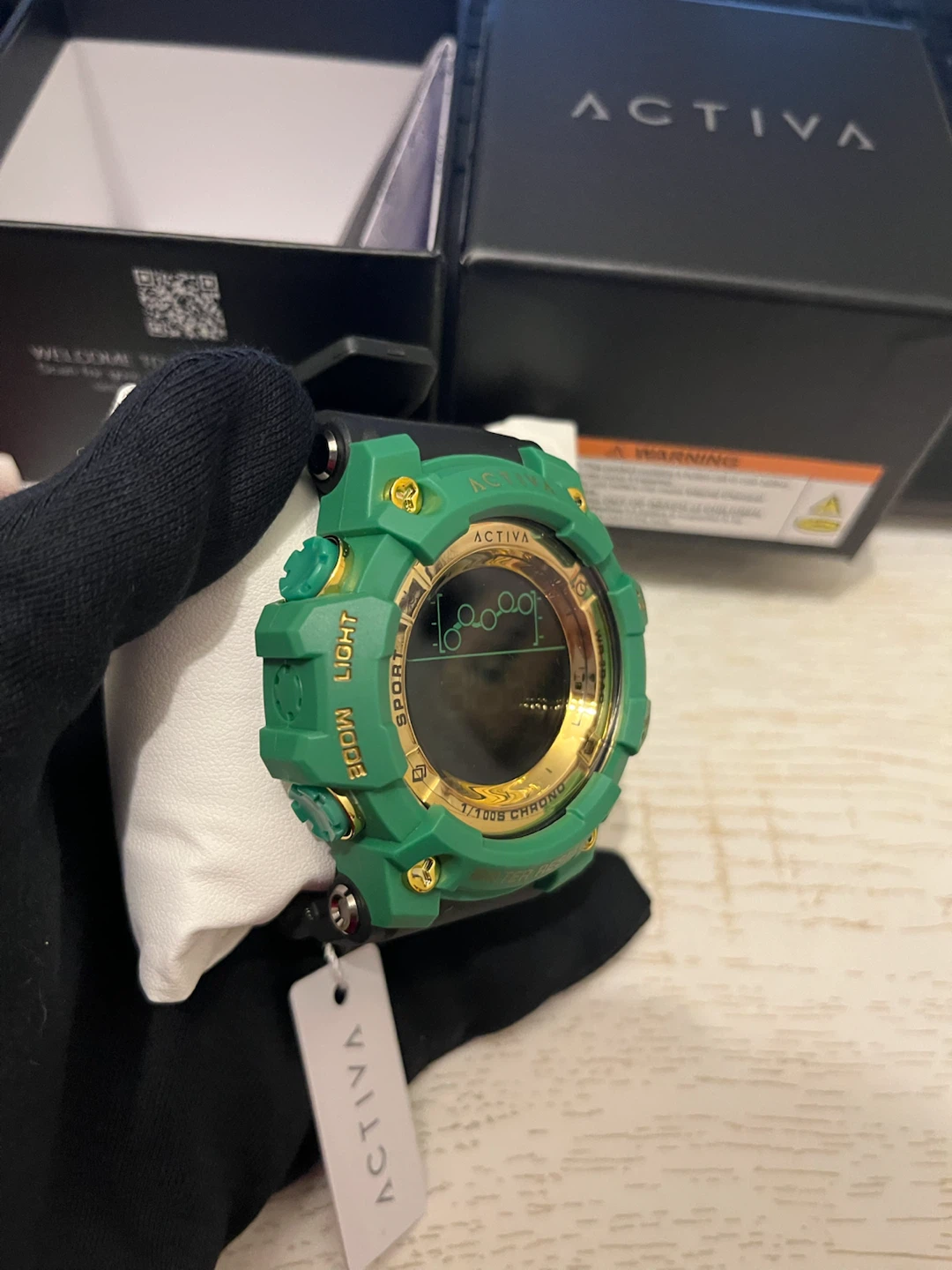 Activa X Invicta Summit 50mm Green Gold Digital Watch - photo 2