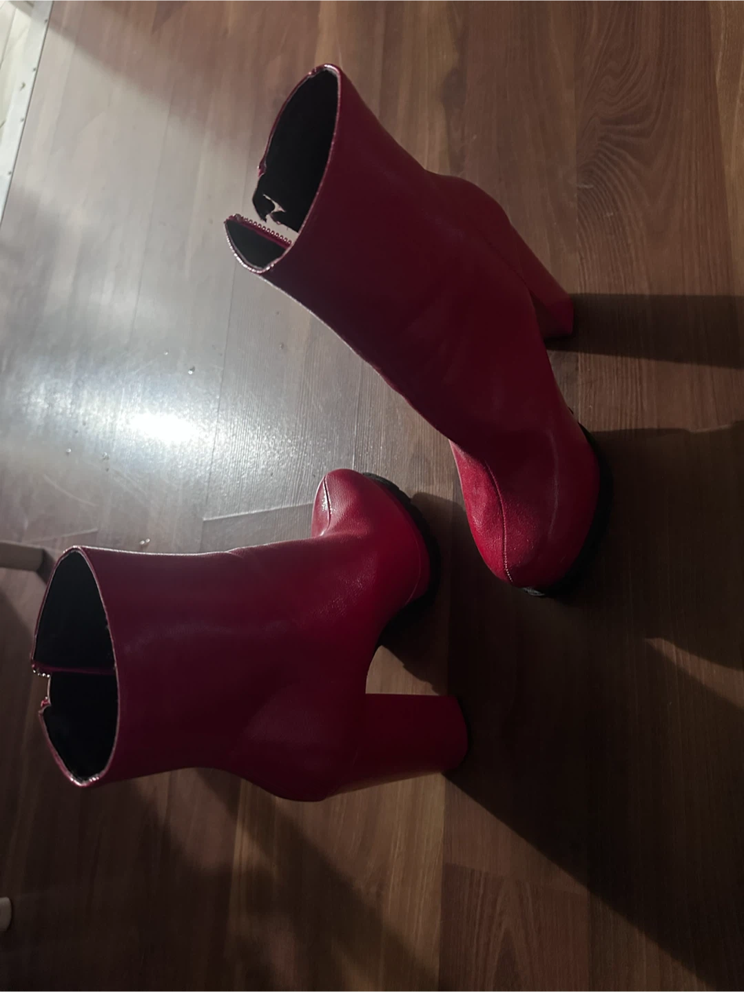 Red Ankle Boots
