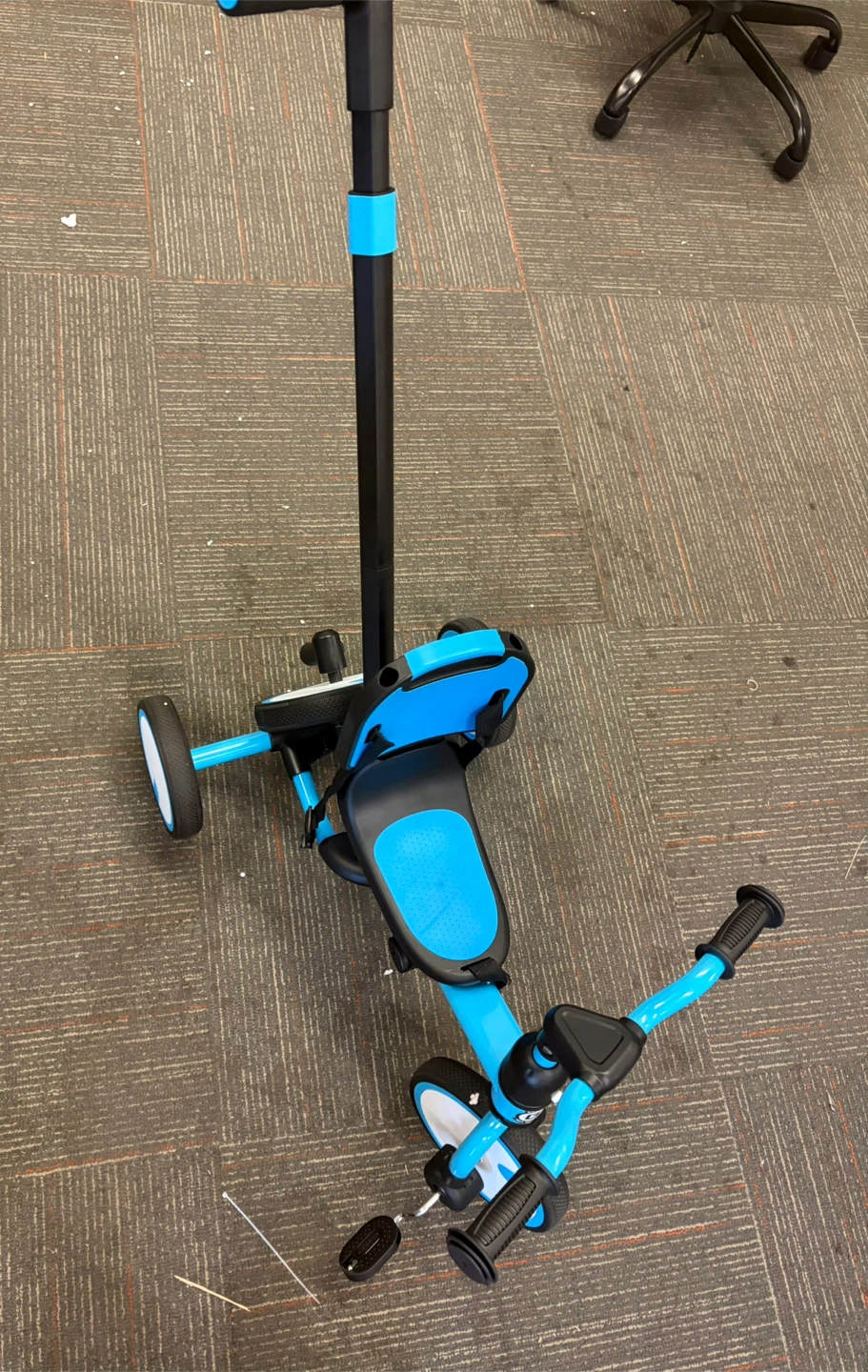 Blue Toddler Tricycle with Push Handle - photo 2