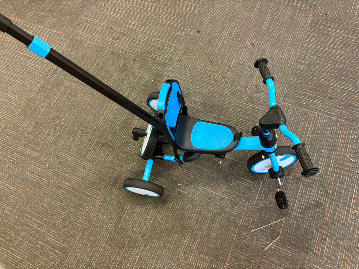 Blue Toddler Tricycle with Push Handle - photo 3