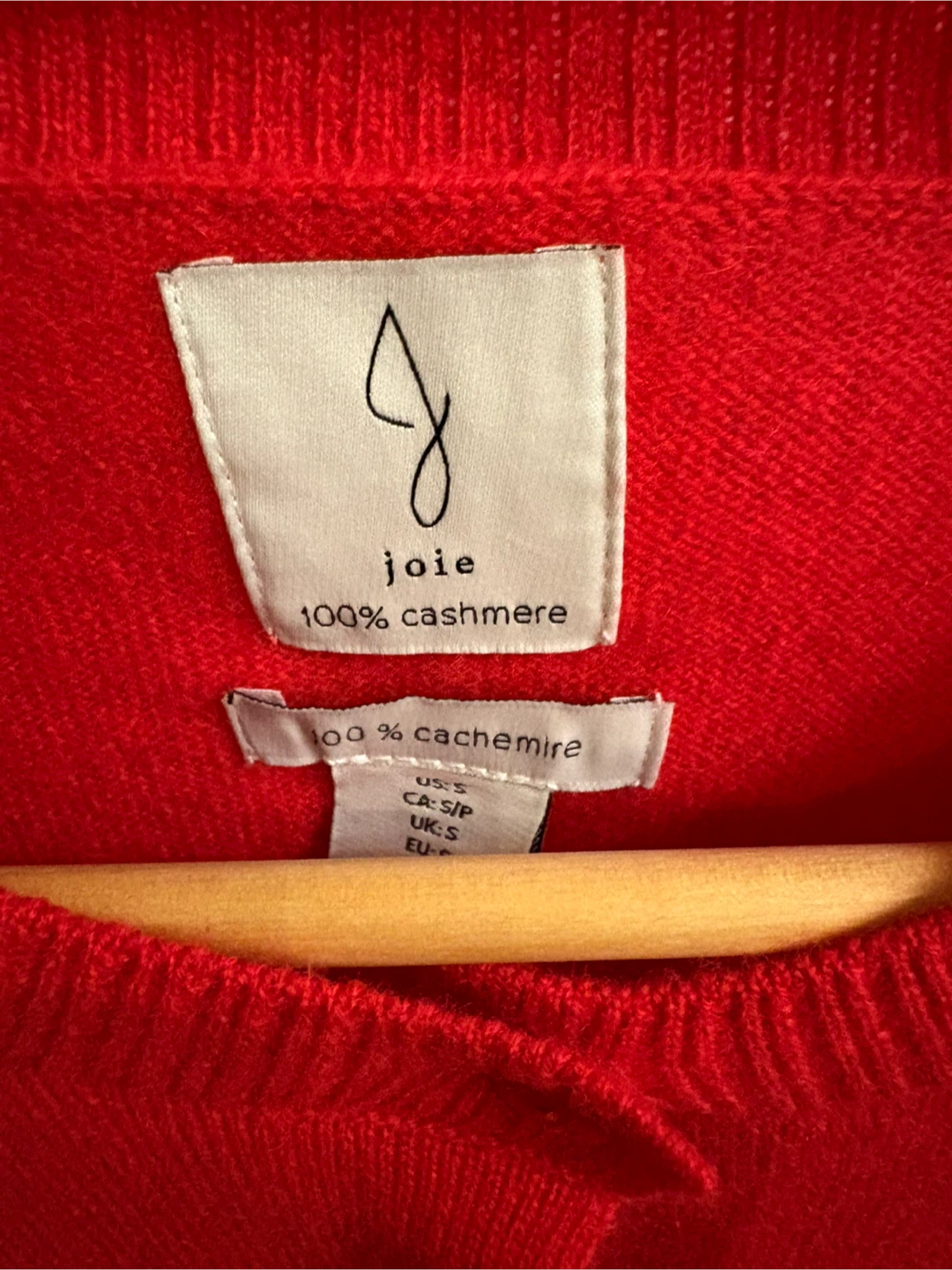 NWT Joie Red 100% Cashmere Cardigan - size S - photo 4