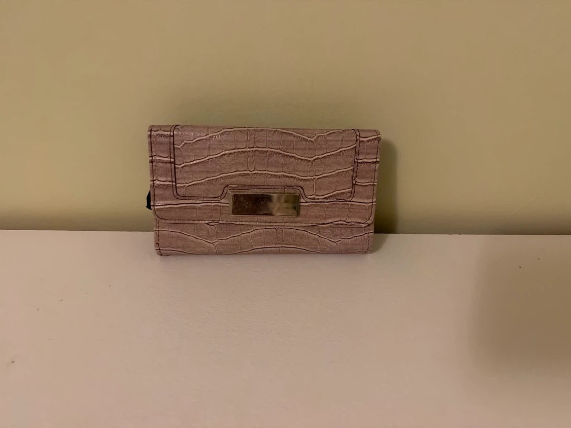 Tan Croc Embossed Wallet