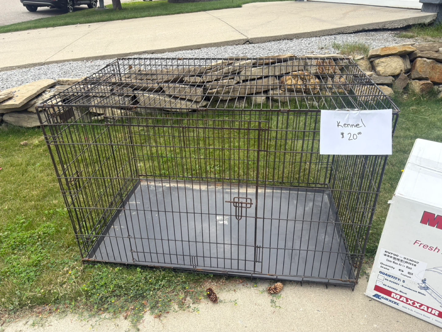 Large Black Metal Wire Dog Kennel