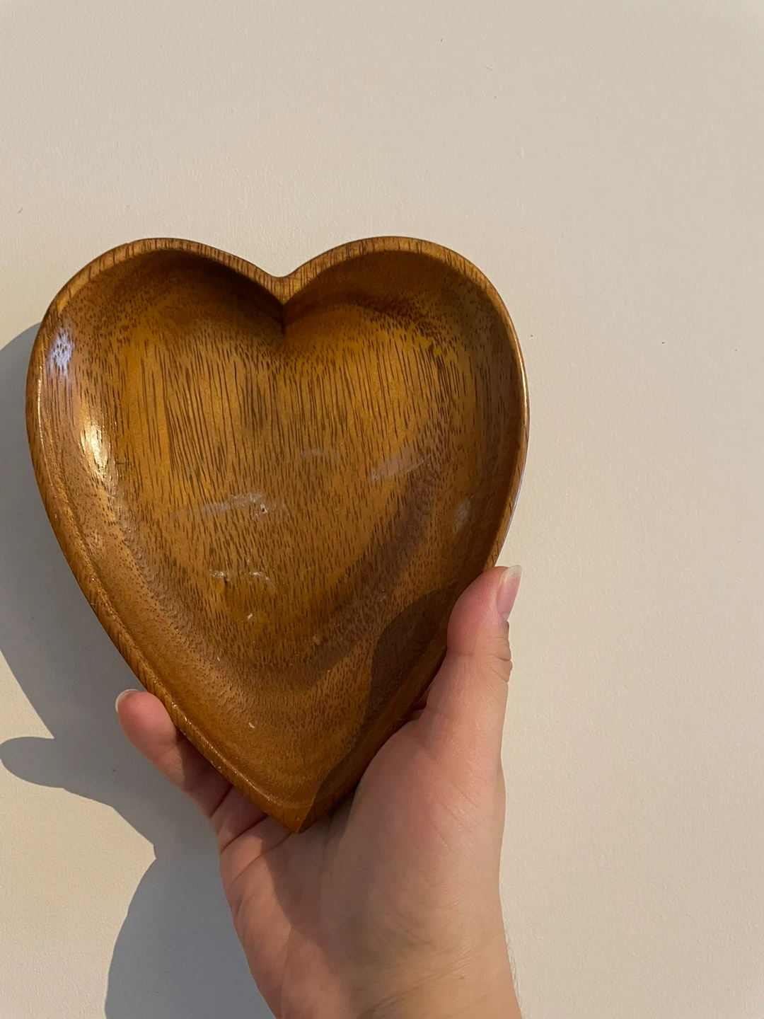 Wooden Heart-Shaped Dish