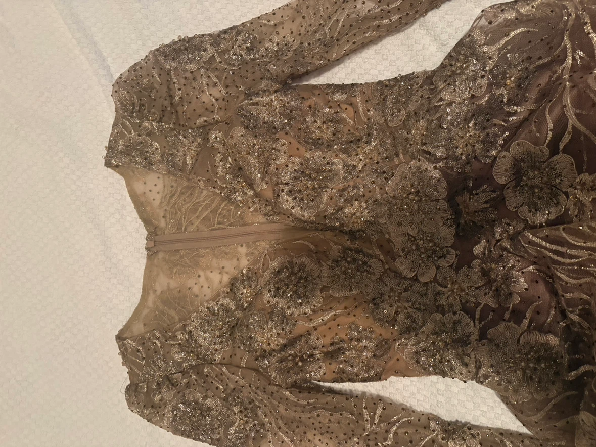 Sequin Lace Evening Gown