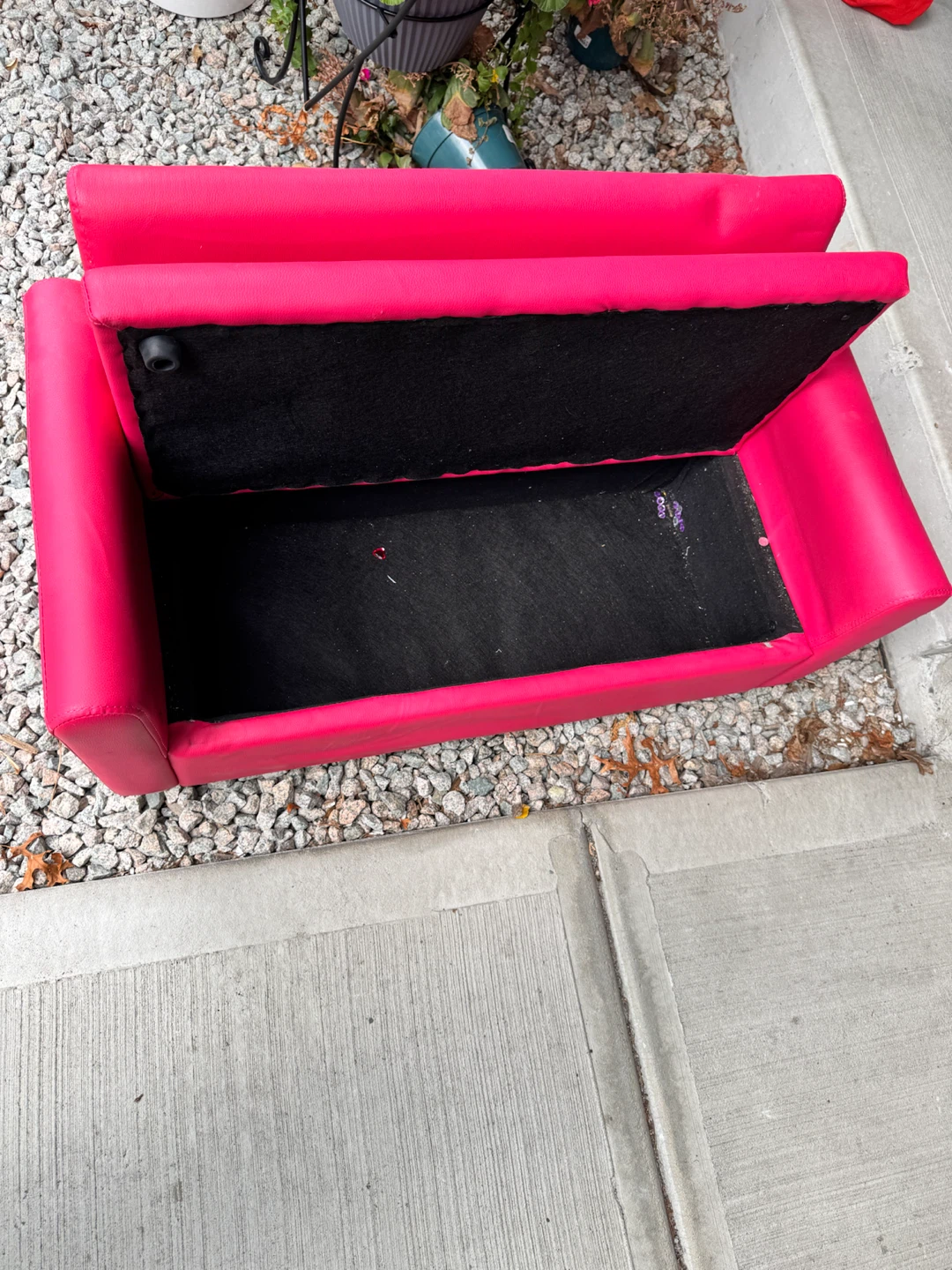 Kids Pink Couch with Storage